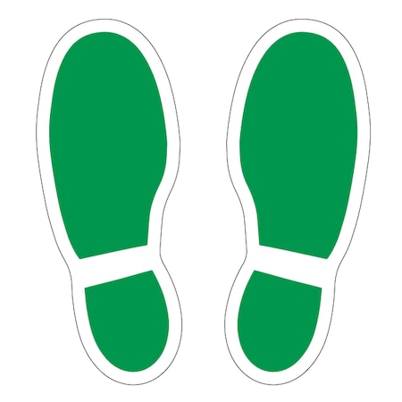 Cut-out Footprints, Green, 15, 8626GR